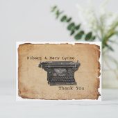 typemachine - Vat personaliseren - Dank u Bedankkaart (Staand voorkant)