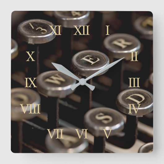 Typemachine Vierkante Klok (Voorkant)