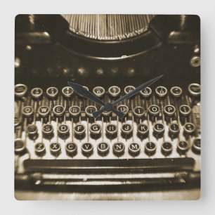 Typemachine Vierkante Klok