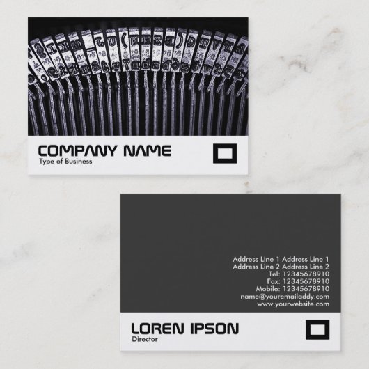 Typemachine Visitekaartje (Voorkant / Achterkant)