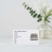 typemachine - visitekaartje (Staand voorkant)