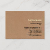 typemachine - zwart op kartonnen tekst visitekaartje (Achterkant)