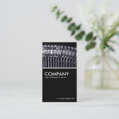 Typemachine - zwart visitekaartje (Staand voorkant)