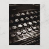  typemachines in zwart-wit briefkaart (Voorkant)