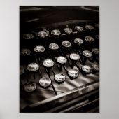  typemachines in zwart-wit poster (Voorkant)