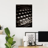  typemachines in zwart-wit poster (Thuiskantoor)