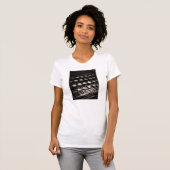 typemachines in zwart-wit t-shirt (Voorkant volledig)