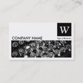 Typemachinesleutels - Monogram en paneel - Zwart Visitekaartje (Voorkant)