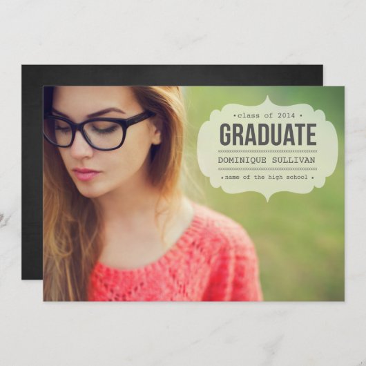 typemachinetabel | Uitnodiging tot Afstuderen (Voorkant / Achterkant)