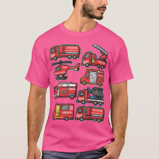 Typen brandweerwagens voor pendelaars t-shirt