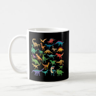 Typen dinosaurussen voor grafische weergave koffiemok