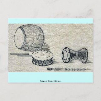 Typen drums Ukiyo-e. Briefkaart