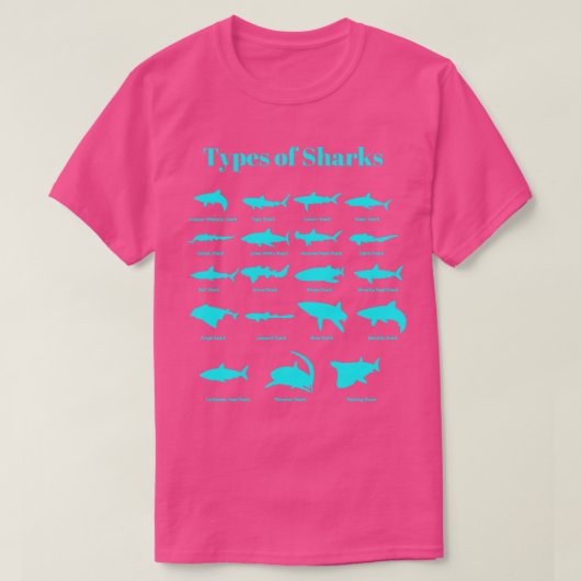 Typen haaienidentificatiepullovers t-shirt (Design voorkant)