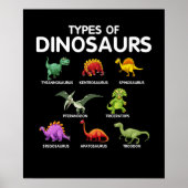 Typen of Dinosaurs Dino Identification Poster (Voorkant)