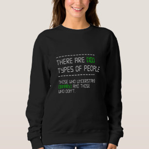 Typen personen Computer Nerd Binary Code Programm Trui