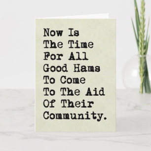 Typen Test Quote Ham Radio Verjaardag Kaart