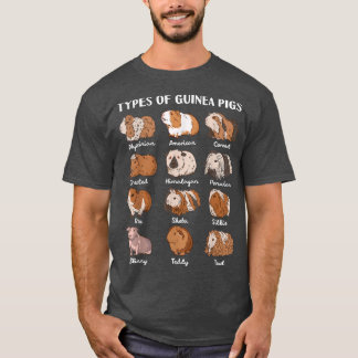 Types of Guinea Pigs Educational Collection Cute C T-shirt