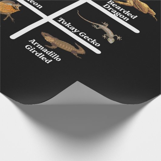 Types of Lizards Lizard Reptiles Cadeaupapier (Hoek)