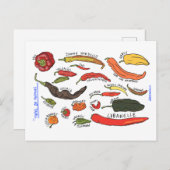 Types of Peppers Briefkaart (Voorkant / Achterkant)