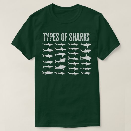 Types Of Sharks  T-shirt (Design voorkant)