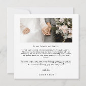 Typewriter 2 foto Merry Married Wedding Christmas Bedankkaart (Achterkant)