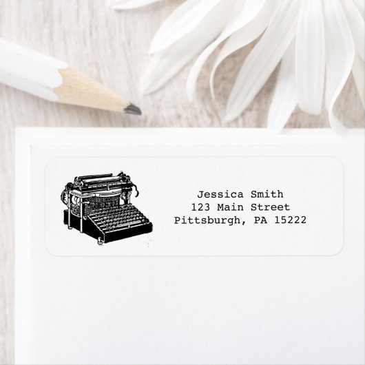  Typewriter Adresetiketten Etiket (Insitu)