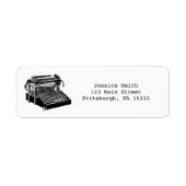 Typewriter Adresetiketten Etiket (Voorkant)