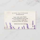  Typewriter Blush Lavendel Beautician Visitekaartje (Achterkant)