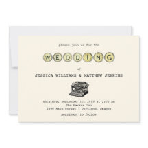  Typewriter bruiloft uitnodiging
