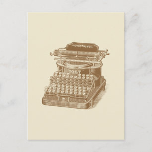  Typewriter Bruin Type Schrijfmachine Briefkaart