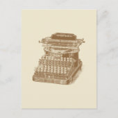  Typewriter Bruin Type Schrijfmachine Briefkaart (Voorkant)