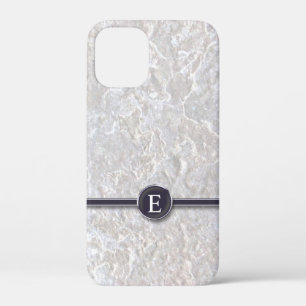 Typewriter Button Monogram met gemarmerde achtergr Case-Mate iPhone Case