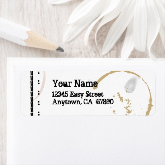 Typewriter Coffestain Aangepast label (Insitu)