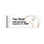 Typewriter Coffestain Aangepast label (Voorkant)