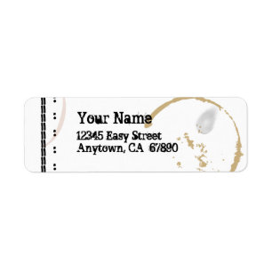 Typewriter Coffestain Aangepast label