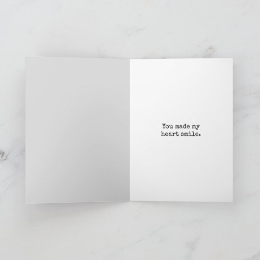  Typewriter Dank u Bedankkaart (Binnen)