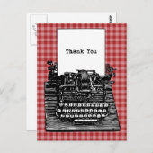 Typewriter Dank u Briefkaart (Voorkant / Achterkant)
