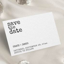 Typewriter Eenvoudige Minimalistische Typografie B Save The Date