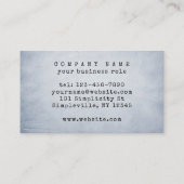  Typewriter Font Blue Paper Minimialist Visitekaartje (Achterkant)