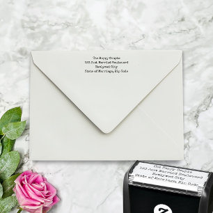 Typewriter Font Retouradres Zelfinkkend stempel
