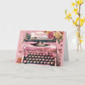 Typewriter Geloof geïnspireerd Wenskaart - Kaart (Gele Bloem)