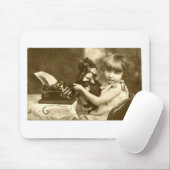 Typewriter girl muismat (Met muis)