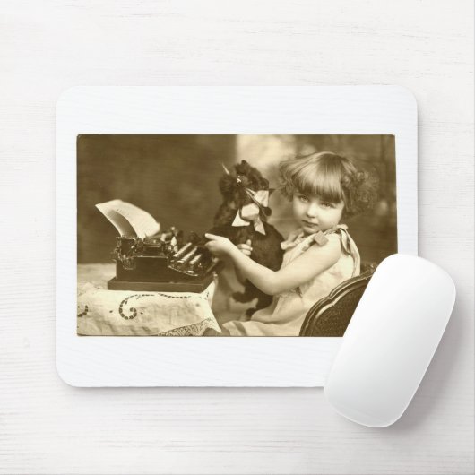 Typewriter girl muismat (Met muis)