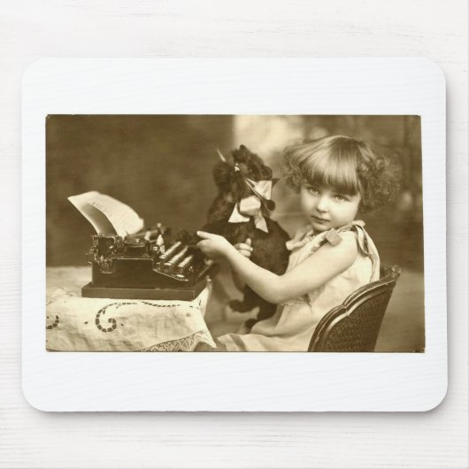 Typewriter girl muismat (Voorkant)