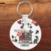 typewriter I love you Sleutelhanger (Achterkant)