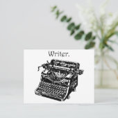  Typewriter Ink Drawing Sketch Briefkaart (Staand voorkant)