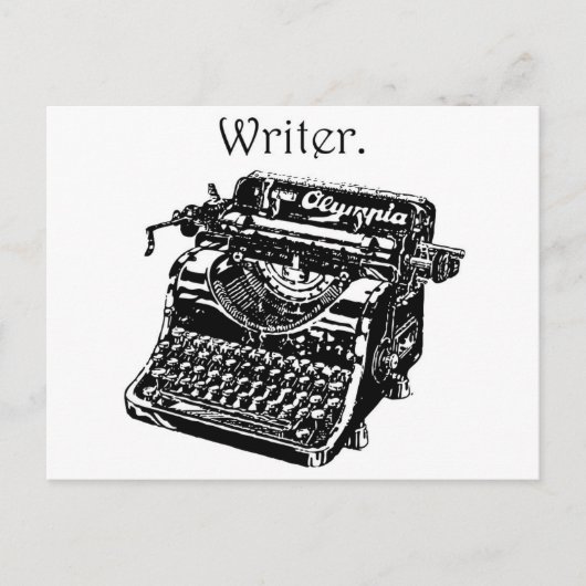  Typewriter Ink Drawing Sketch Briefkaart (Voorkant)