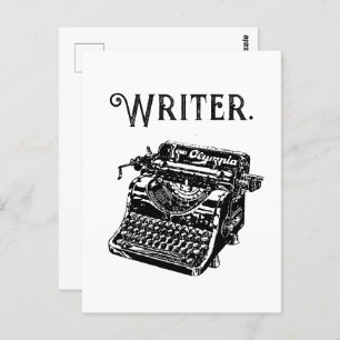 Typewriter Ink Drawing Sketch Briefkaart