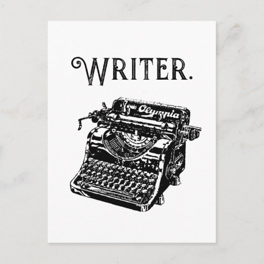 Typewriter Ink Drawing Sketch Briefkaart (Voorkant)