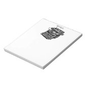 Typewriter Ink Drawing Sketch Notitieblok (Linkerzijde)